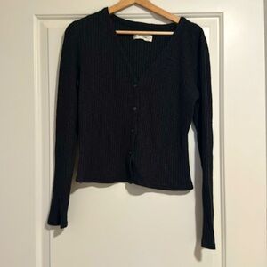 Charcoal Cozy Rib Everlane Cardigan